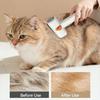 Pet Self-Detangling Grooming Comb 2-in-1 Deshedding Tool Gentle Undercoat Rake Pet Brush Removes Loose Fur Prevents Mats Tangles for Long or Short