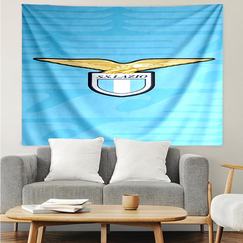 Lazio Logo Tapestry for Bedroom Aesthetic Classroom Tapestries Wall Hanging for Living Room Dorm Office,Ideal Creative Gift