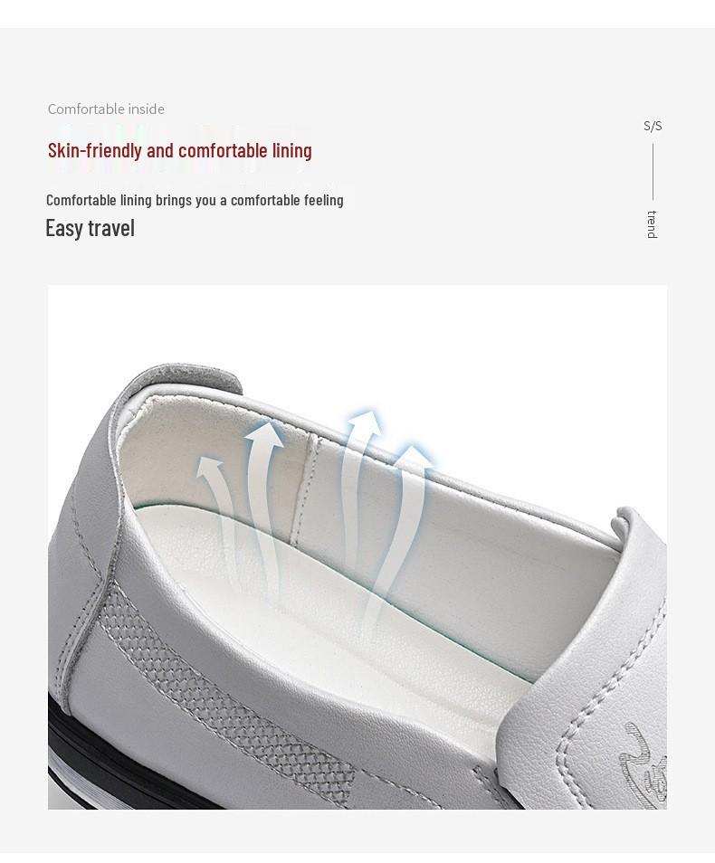 Handmade Men's Slip-On Leather Moccasins: Soft Sole Formal British Style for Commuting