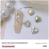 Heart Rhinestone Nail Art Accessories: Super Shiny Crystal Glass In Iridescent Peach, Small & Large Sizes