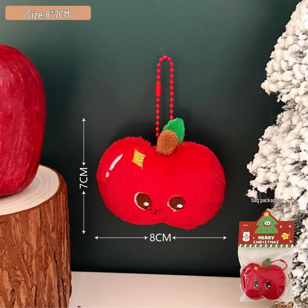 Tengyi Christmas Plush Doll Pendant - Cute Ornament & Versatile Keychain for Girls' Bags