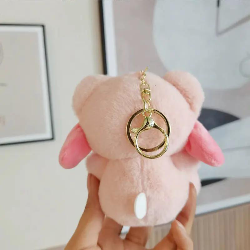 Sanrio Cute Plush Keychain for Children Hello Kitty Bag Pendant Kuromi Cartoon KeyChain Backpack Decoration Gifts for Kids Toy