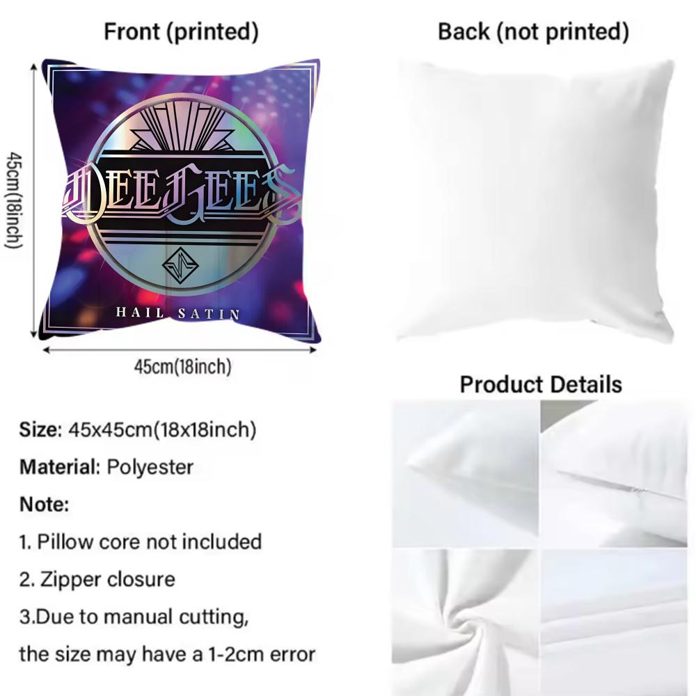 F-Foo F-Fighters Classic Band Cushion Cover Pattern Printed Pillowcase for Living Room Sofa Cushion Cover & Bedroom Decor