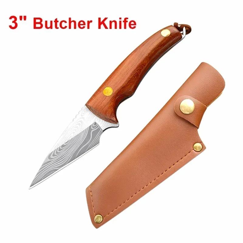 

Нож для обвалки 5CR15 кухонные ножи из нержавеющей стали с деревянной ручкой тесак для мяса рыбы фруктов овощей нарезка кухонные принадлежности