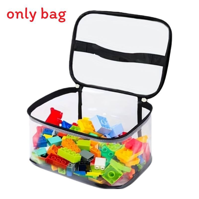 Large Capacity Transparent Toy Storage Bag With Handles For Kids And Travel Organization