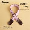 Spot Purple Paw Print Cotton Guitar Strap with Retro Buckle