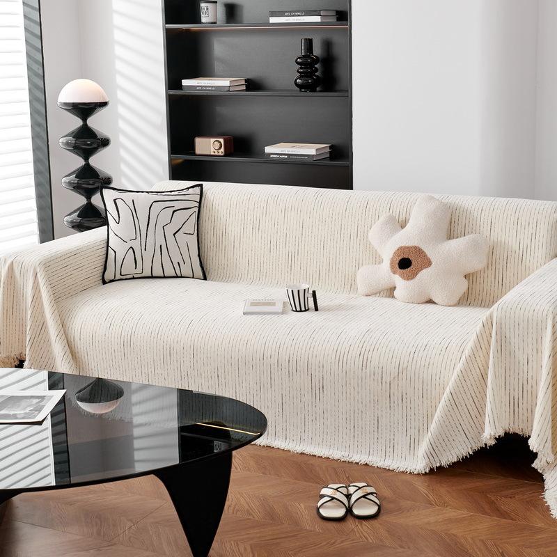 Light Iuxury Style Simple Modern Sofa Towel Living Room 3 Seats Sofa Protector Dustproof Four Seasons Universal Machine Washable