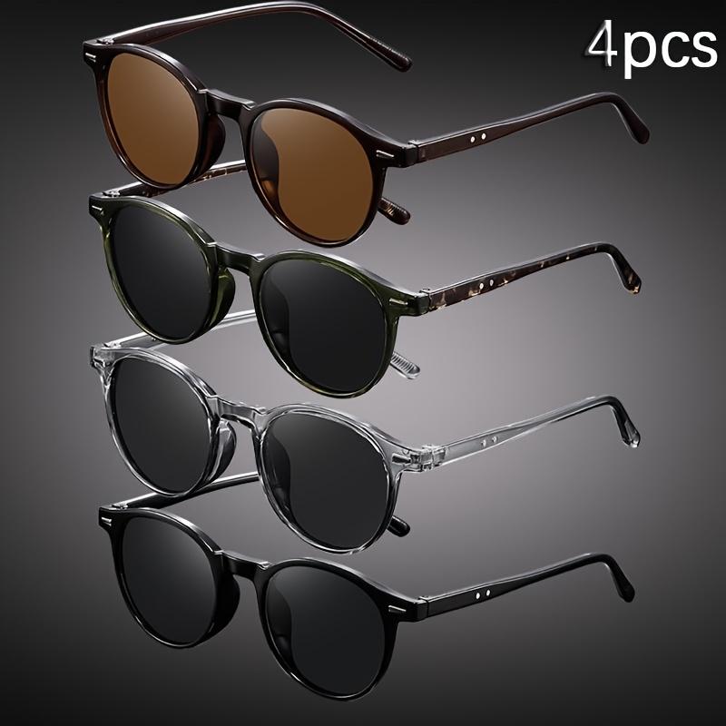 

Набор из 4 штук Очки с маленькой круглой оправой Простые Деловые Модные Мужские и Женские Подходят для подарков на день рождения и реквизита для фотографии