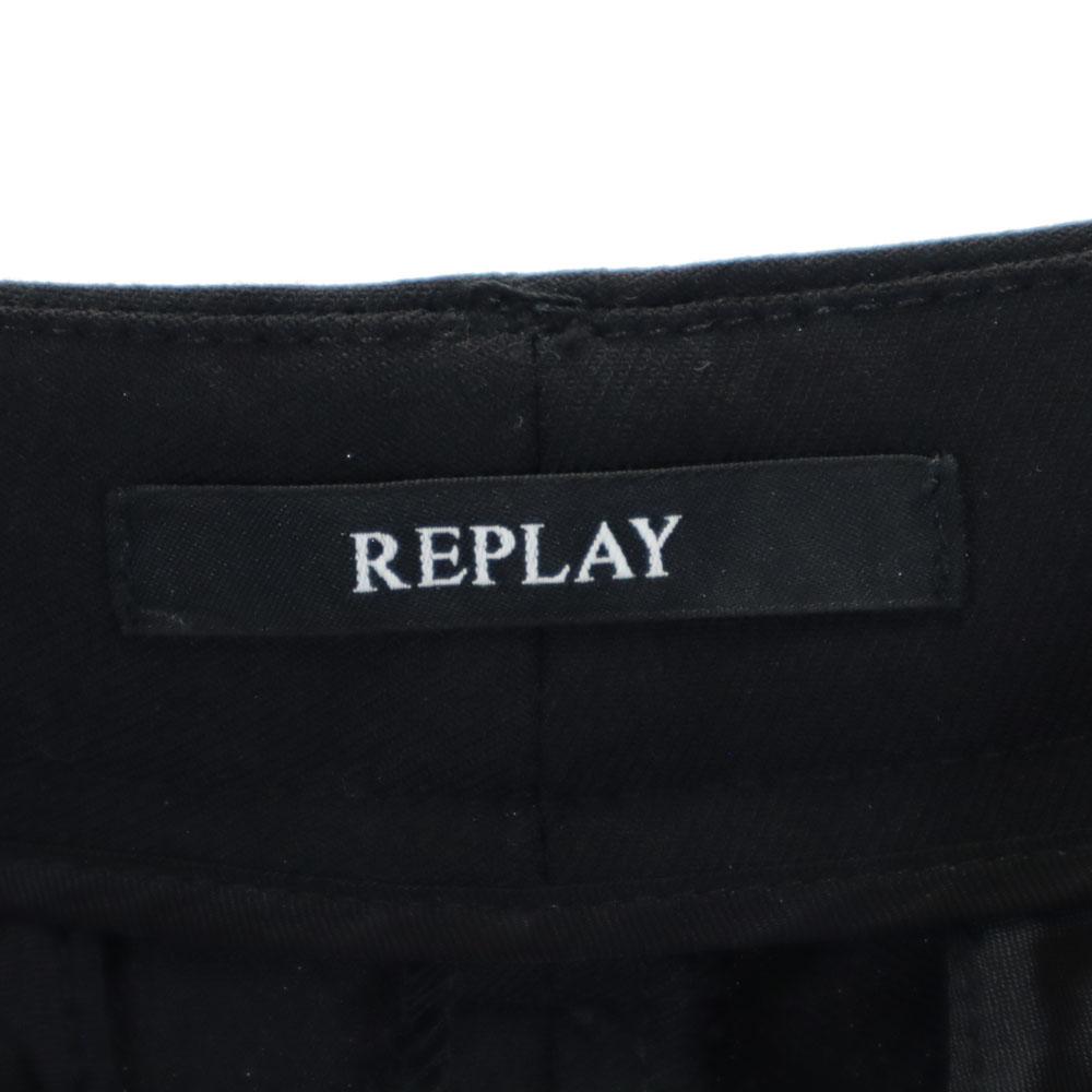 REPLAY Unused wool blend lame Slacks pants w27 black cropped length Women Used
