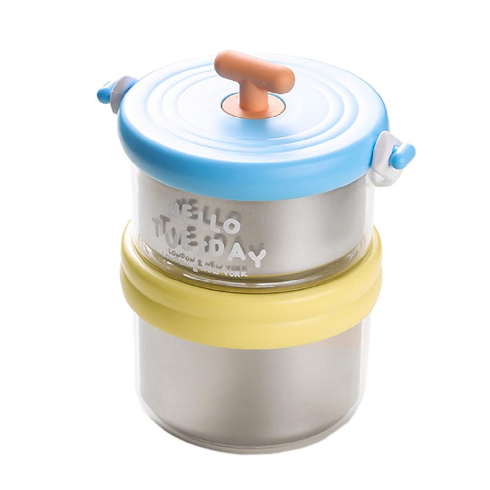 

Removable Tray Lunch Container Multi-layer Stainless Steel Lunch Box with Removable Tray Insulated Leakproof Bento for Travel синій