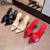 Pointed-toe Open-toe Slip-on Shoes, High-heeled Sandals, New Trendy and Versatile Thin Heels Devotion