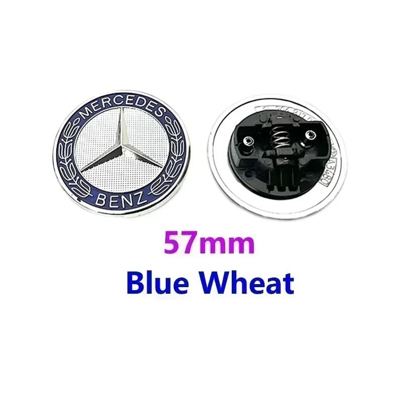 MEA4 1pcs/Lot 57mm ABS PVC Car Front Hood Emblem Badge Bonnet Car Accessories For Benz W204 W205 W212 W213 W221 W177 W246 GLA GLC CLA