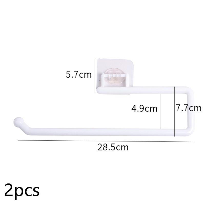 No Drill Kitchen Paper Towel Roll Holder Counter Space Saving Adhesive Rack Dishcloth Hanger for Small Kitchens