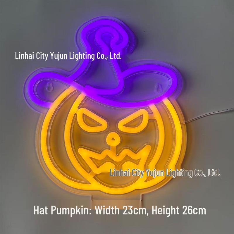 Cross LED Halloween Neon Acrylic Decorative Light for Gaming & Bar Atmosphere