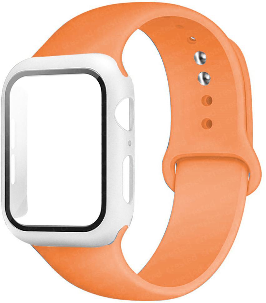 For Apple Watch Bands 46mm 44mm 41mm 40mm 45mm 42mm Silicone Correas Bracelet Iwatch Series 10 9 8 7 6 SE 3 11 Glass+Case+Strap