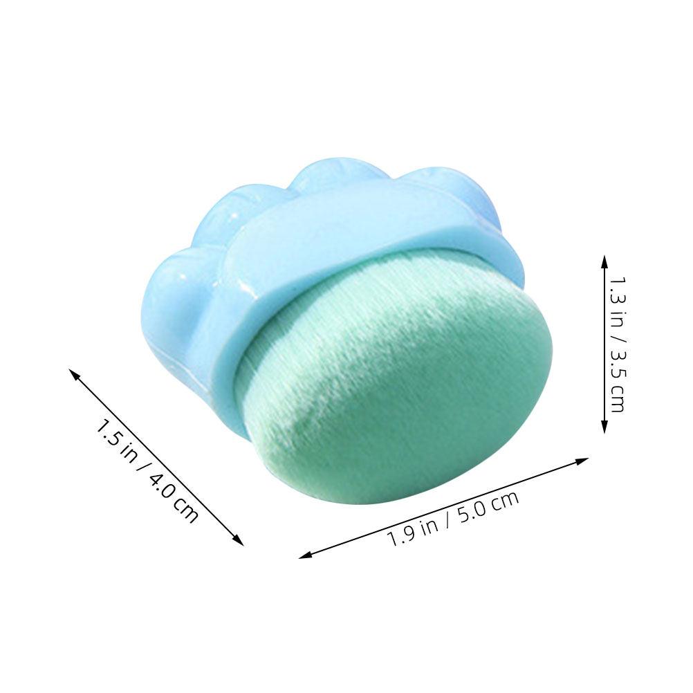 2Pcs Cat Paw Shaped Foundation Brush Soft Artificial Fiber Makeup Applicator for Liquid Powder Blush Concealer Portable Travel