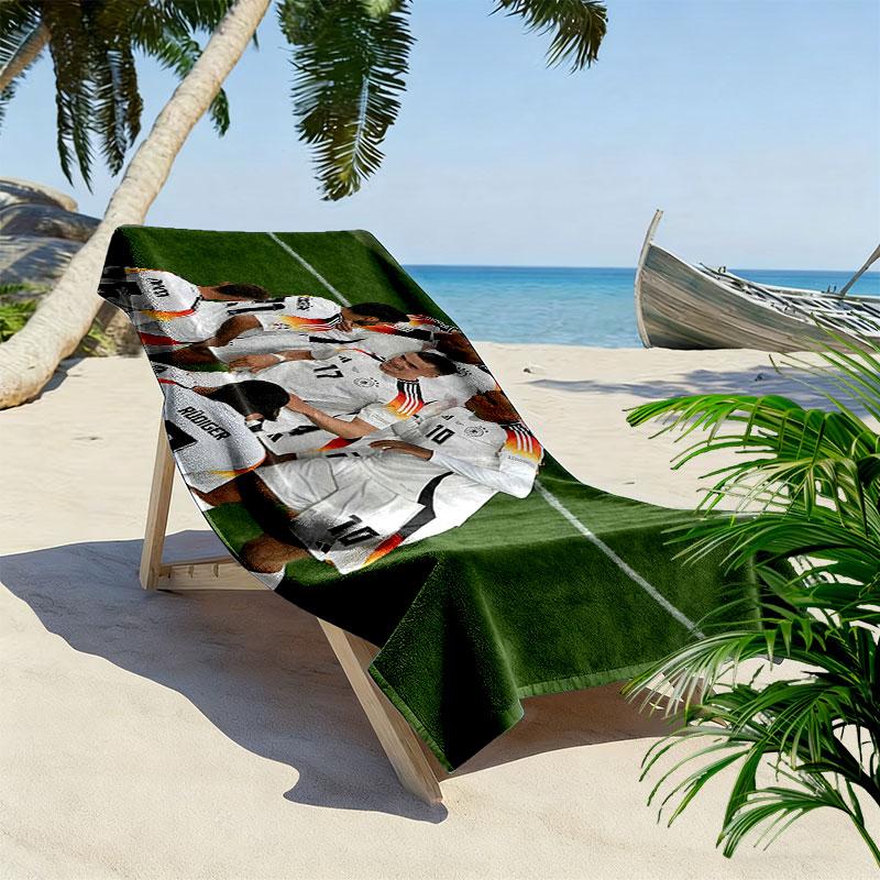 DFB Players Print Beach Towel, Large Soft Quick Dry Towel for Beach Camping Swimming
