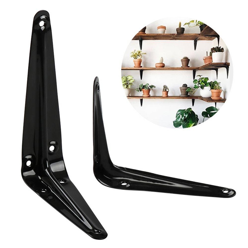 1Pcs New 4-14inch Triangular Bracket Support L-shaped Black White Mounting Bracket Wall Mount Hanging Fixed Shelf Corner Brace