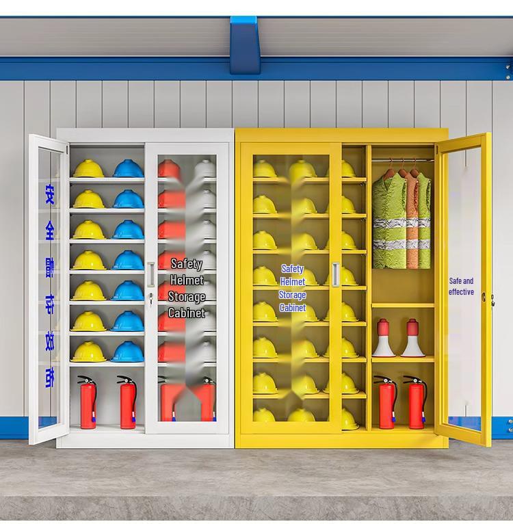 Durable Safety Helmet Storage Cabinet for Construction Sites