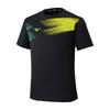 Table Tennis Wear Game Black X Size M [Mizuno] Shirt, Sweat-wicking, Quick-drying, 82JAD111, Unisex, Yellow,