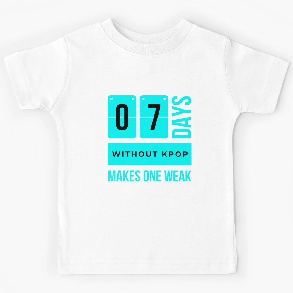 7 Days without Kpop Pun - Blue Kids T-Shirt 120