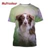 New Popular Border Collie 3D Printed T-shirt Fashion Cute Dog Unisex Animal Round Neck Casual Short Sleeve
