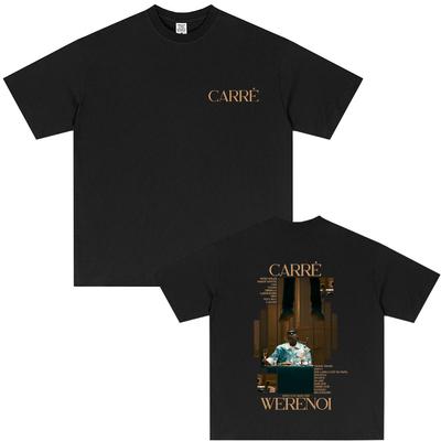 Camiseta Gráfica de Estampado Cuadrado del Álbum del Rapero WeRenoi para Hombre y Mujer Moda Hip Hop Camisetas de Música Pop Camiseta Casual Vintage de Verano