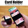 Portable Aluminium Alloy RFID Card Holder Credit Card Box Case Organizer with Elastic Band
