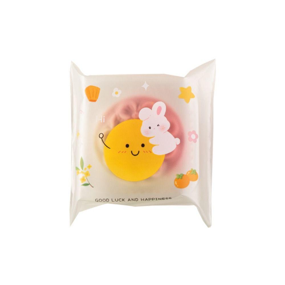 100Pcs/Pack Transparent Mid-Autumn Festival Biscuit Bag Self Sealing Moon Star Pattern Snack Gift Bags Food Grade Self-Adhesive
