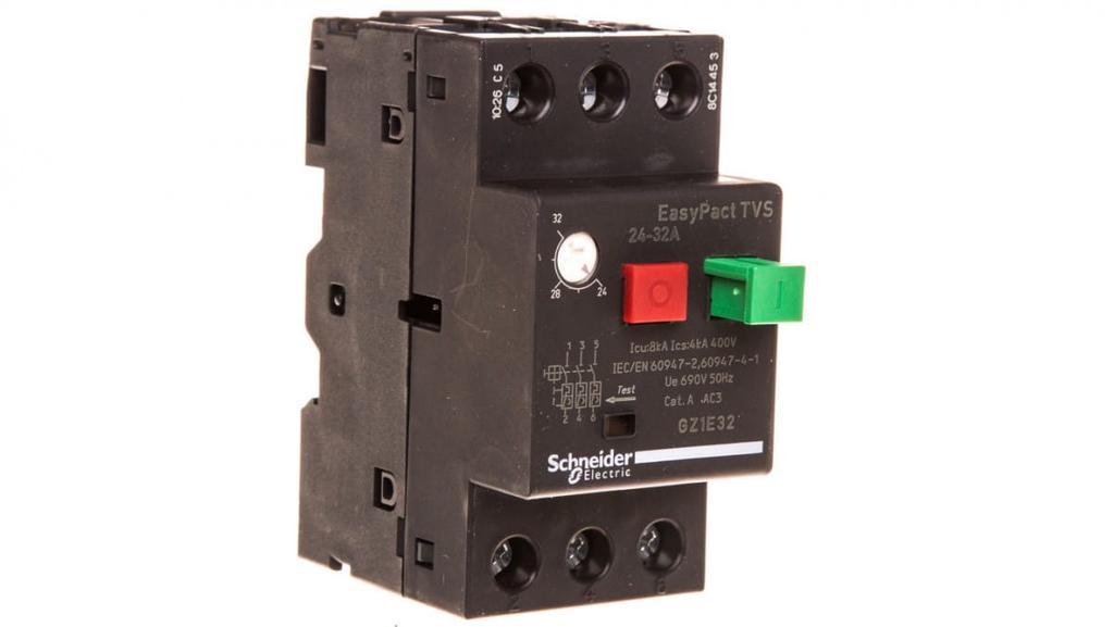 Easytesys Power 3P 15Kw 24-32A Motor Circuit Breaker, Pushbutton Drive, Box Terminals Gz1E32