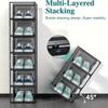 Shoe Box Organizer, Clear Stackable Plastic Storage for Sneakers, Dust-Proof Design To Keep Shoes Visible & Protected
