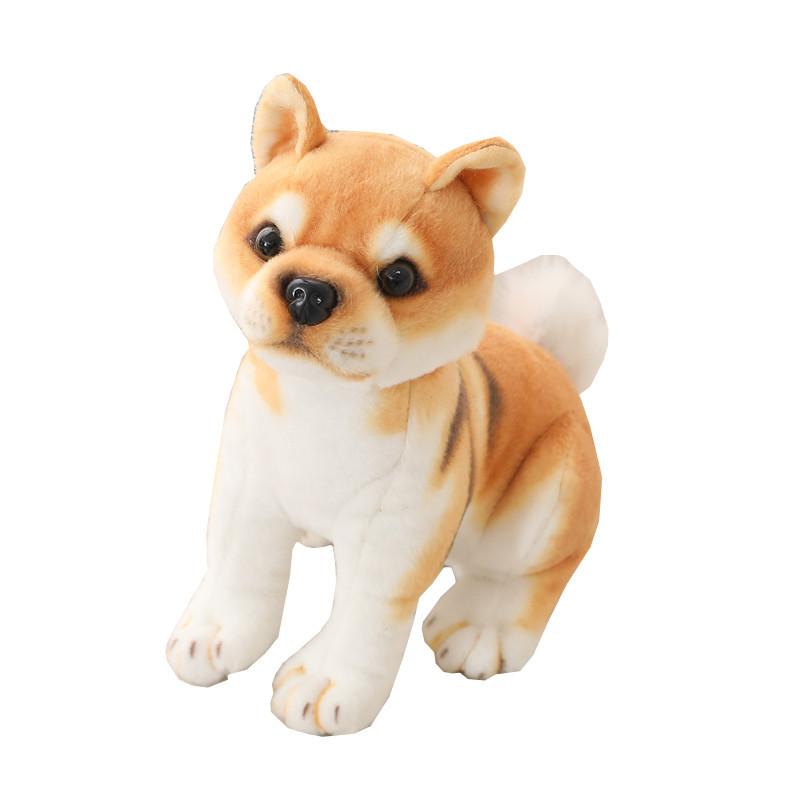 Cute Simulated Shiba Inu Doll Half Kachai Doll Baby Cognition Plush Toy Dog Sleeping Small Throw Pillow Gift