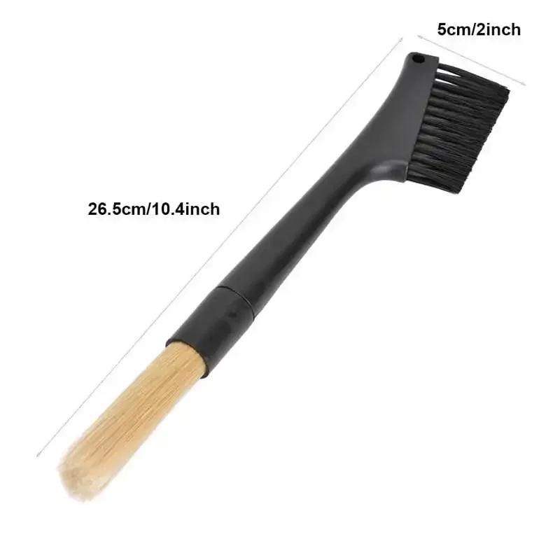 

Removable Double Head Coffee Brush Espresso Coffee Grinder Machine Cleaning Brush Dusting Tool Espresso Coffee Powder Brush
