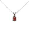 Elegant and Noble S925 Silver Pendant Necklace Natural Garnet Gemstone Fine Jewelry for Women's Anniversary and Engagement Gifts