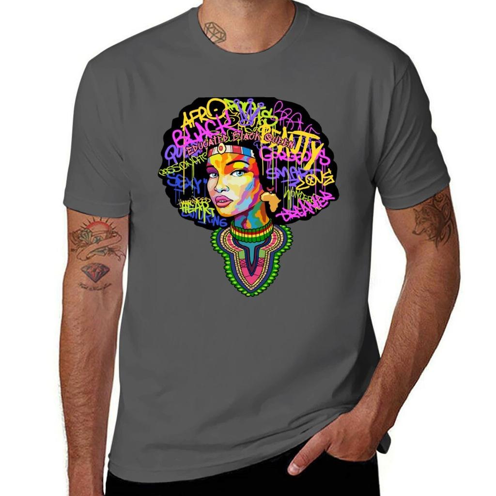 Dashiki Afro Unisex Tshirt Classic Crew Neck Cotton Tshirt