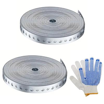 Fascetta Metallica Galvanizzata da 15m con Fori Metallici per Supporto Tubi e Fissaggio Lavorazione Lamiera