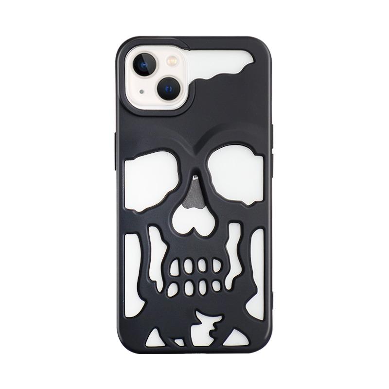 Cool Hollow Heat Dissipation Cool Skull Ghostfa Plating Phone Case For iPhone 17 16 Pro Max 15 14 Plus Air Fashion Slim Cover
