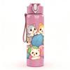 1PC Multi Breed Cat Toy Pattern 750ml Color Plastic Sports Water Bottle Leakproof Flip Straw Lid Suitable for Sports Office Home Use