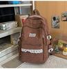Schoolbag New Backpack Female Korean Version Ins Literary Small Fresh Wind Junior High School Student Backpack Large Capacity Casual Backpack