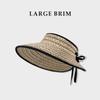 Large brim foldable empty top hat Children's summer outdoor travel UV protection sun protection hat face covering versatile basin hat