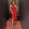 European and American Style Solid Color Temperament Dress Sleeveless Neck Slim Figure Irregular Skirt Long Skirt Women