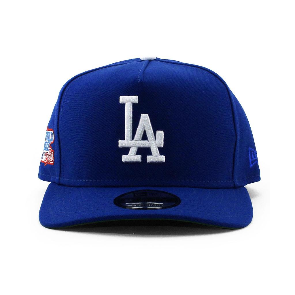 EU Exclusive New Era Cap 9FIFTY Snapback Los Angeles Dodgers MLB 1981 WORLD SERIES GREEN BRIM A-FRAME SNAPBACK CAP LOS ANGELES DODGERS Hat 950AF
