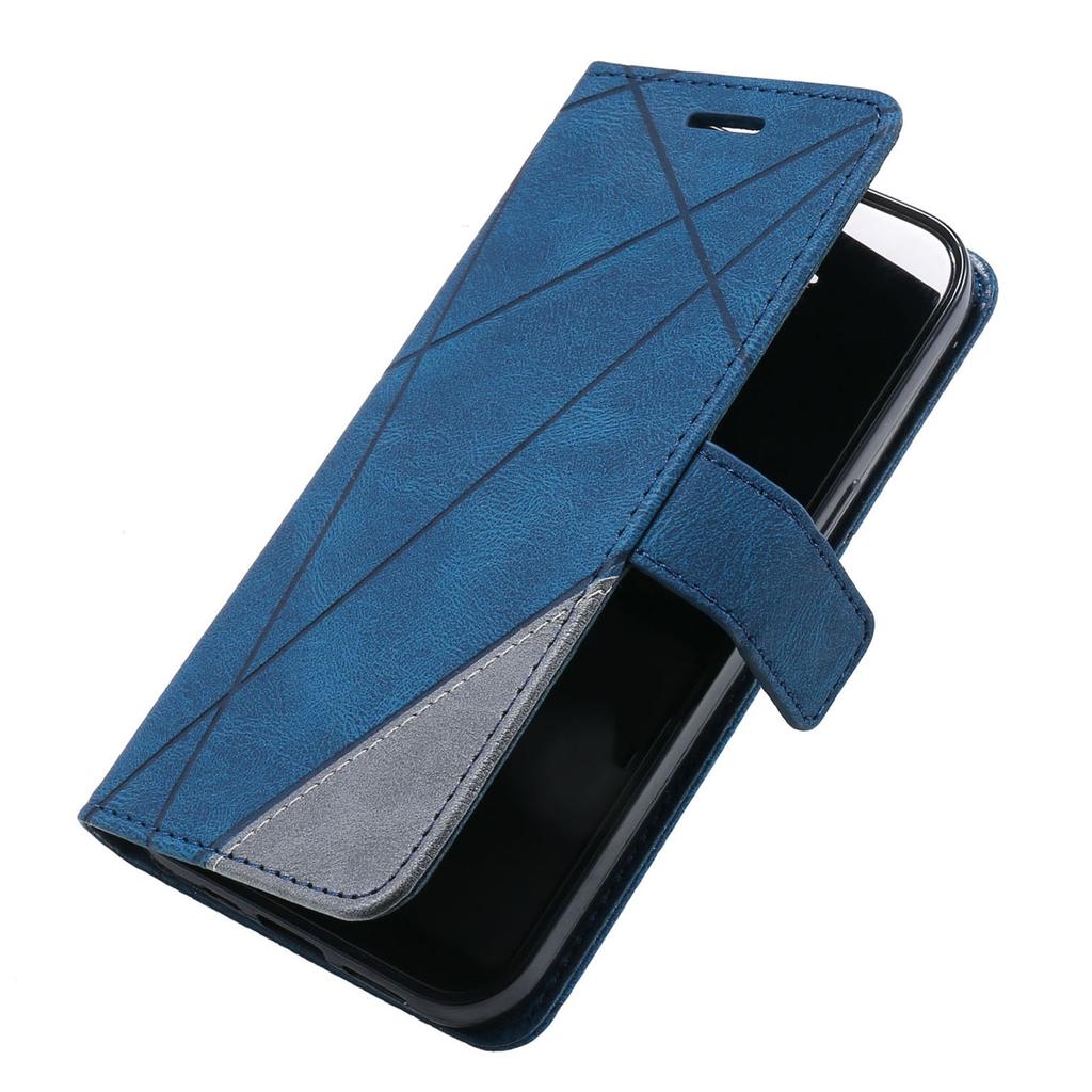 Für iPhone 15 Pro Magnetische Hülle Splicing Design Brieftasche Ständer Handyhülle