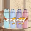 1PC Roasted Chicken Wing Art 750ml Color Plastic Sports Water Bottle Leakproof Flip Straw Lid Suitable for Sports Office Home Use