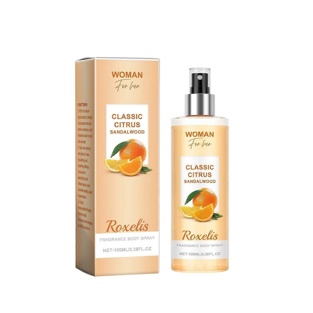 Roxelis Refreshing Body Spray (Citrus & Sandalwood) Floral And Fruity Fresh Body Spray, Pleasant Scent For Neck And Wrists, Portable Fragrance With Li