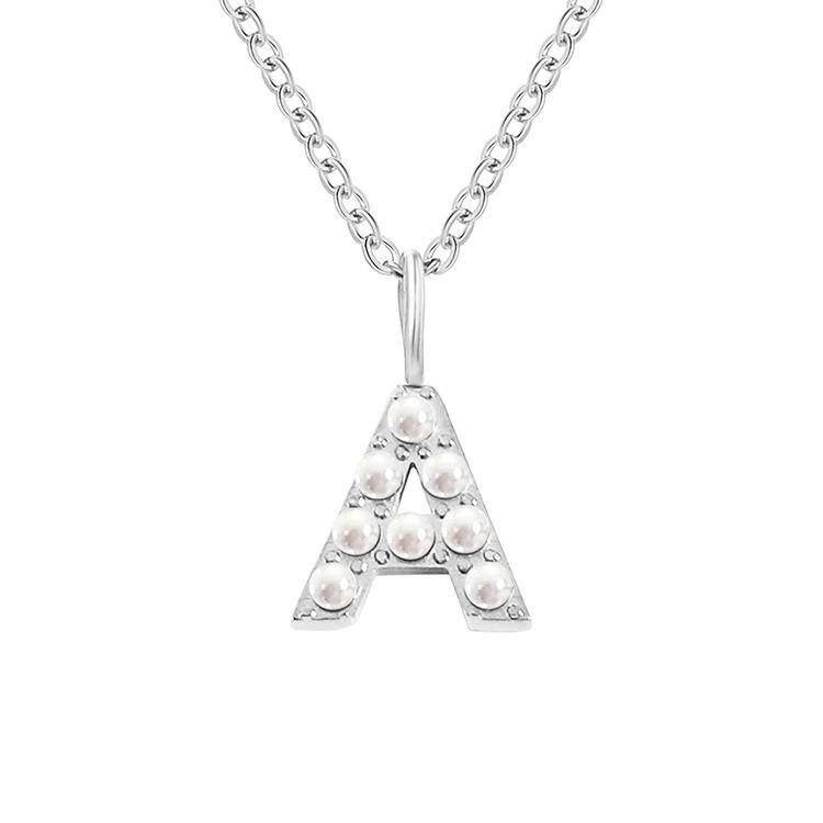 

Женское ожерелье с английским алфавитом и жемчугом - Элегантный дизайн цепочки для ключицы с имитацией жемчуга Z