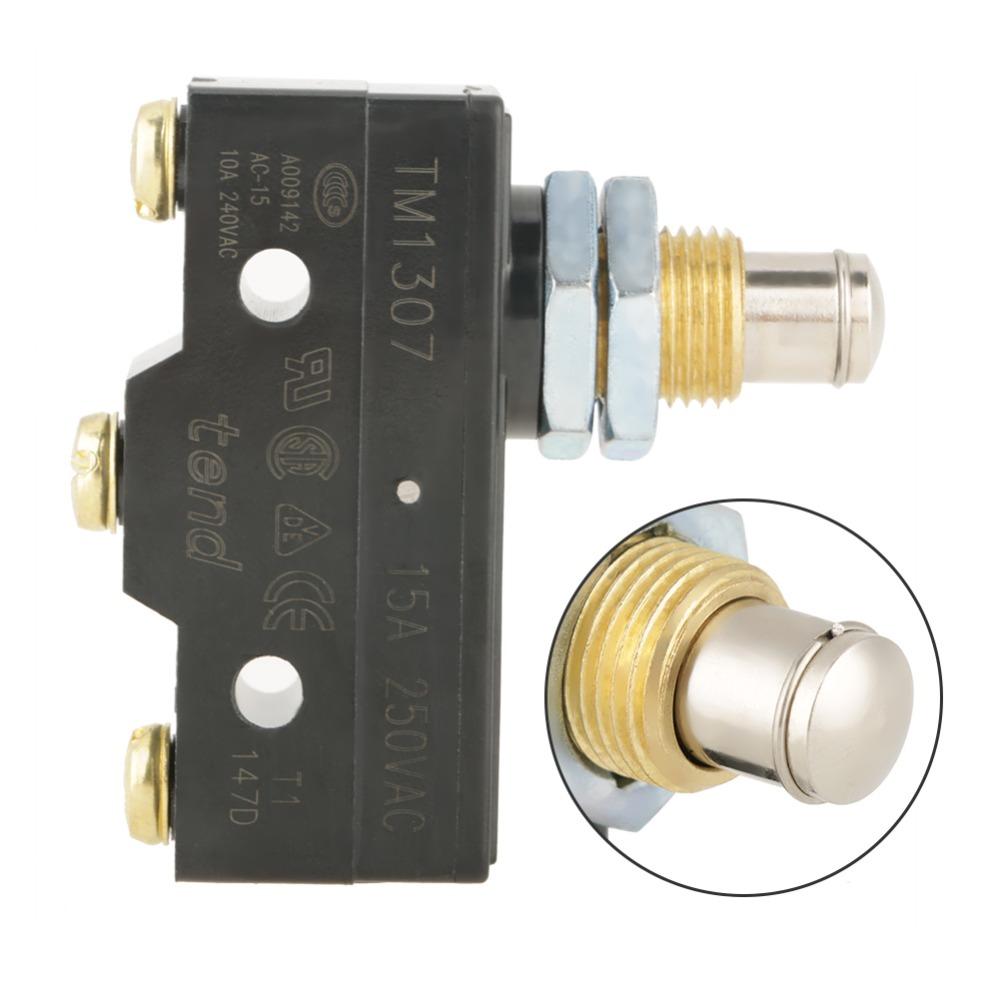 250V 15A Micro Limit Switch Panel Mount Parallel Roller Plunger Plunger Actuator  Garage Equipment
