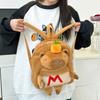 Kawaii Pluszowy Plecak Kapibara dla Kobiet Wszechstronna Kreskówkowa Zabawna Torba Crossbody Kapibala Duża Pojemność Torba Tote