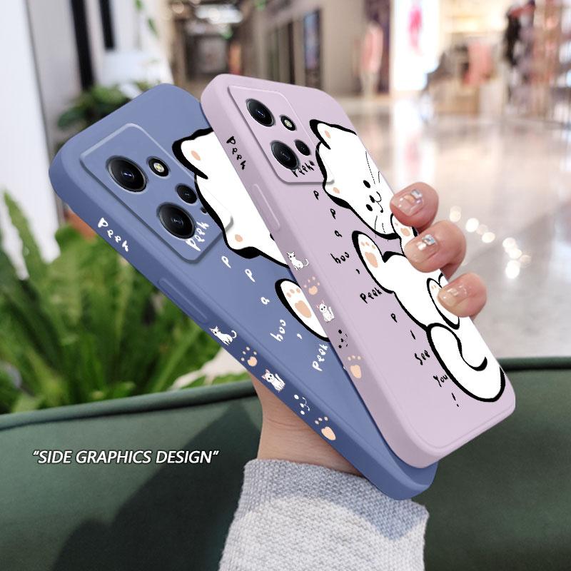 English White Cat Phone Case For Xiaomi Redmi Note 15 Pro Plus 4G 5G Silicone Cover