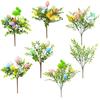 Artificial Easter Flower Foam Easter Egg Rabbit Flower Decor Spring Floral Stems Speckled Easter Plant Twig Branches for Easter